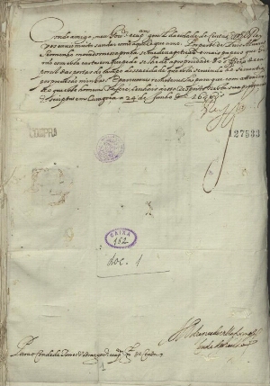 [Cartas de Filipe IV de Espanha para o Conde de Torres Vedras, D. João Soares de Alarcão, governador...