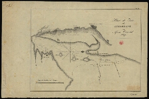 Plano do Porto de Inhambane na África Oriental, 1827
