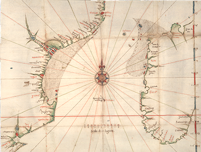 Imagem 3 - Canal de Moçambique in Roteiro da nauegaçam e carreira da India… de Gaspar Ferreira Reimão, Lisboa, 1612
